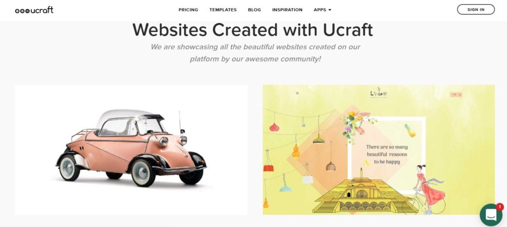 Crea una página web con Ucraft