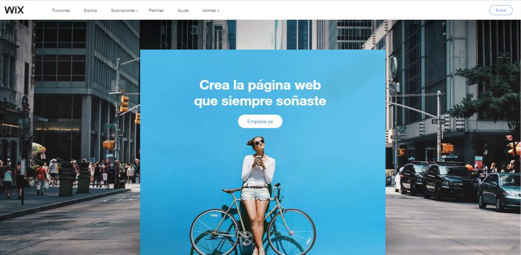 Crea una página web con Wix