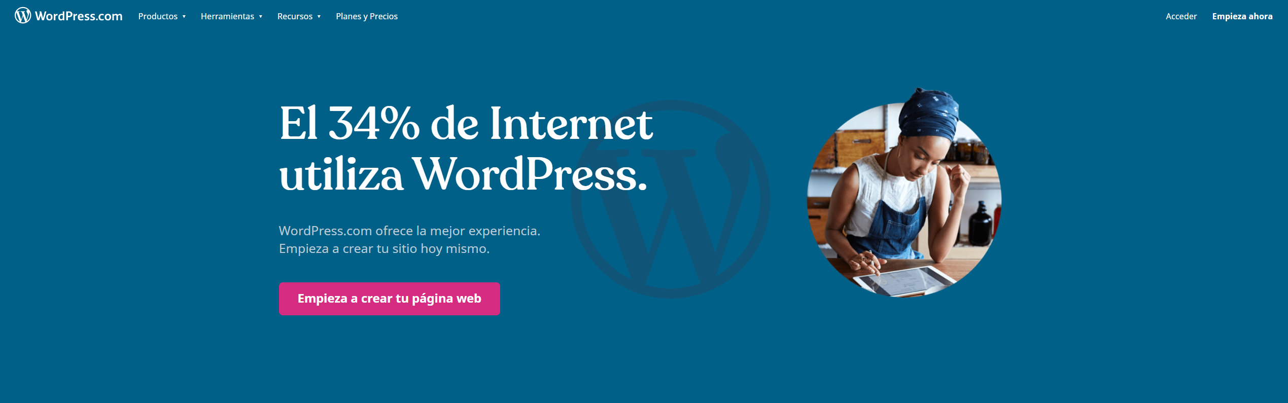 Crea una página web con WordPress.com
