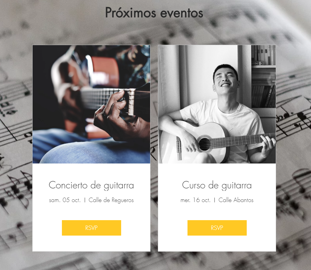 Calendario Wix